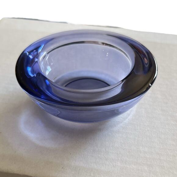 12 Pk 3" Round Blue Glass Tealight Candle Holders Romantic Lighting Party Favors - Picture 7 of 7
